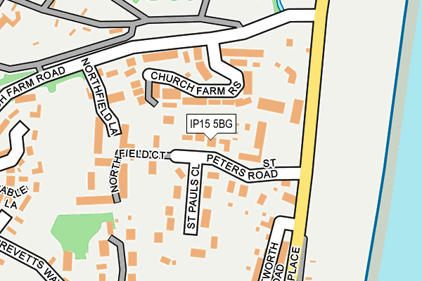 IP15 5BG map - OS OpenMap – Local (Ordnance Survey)