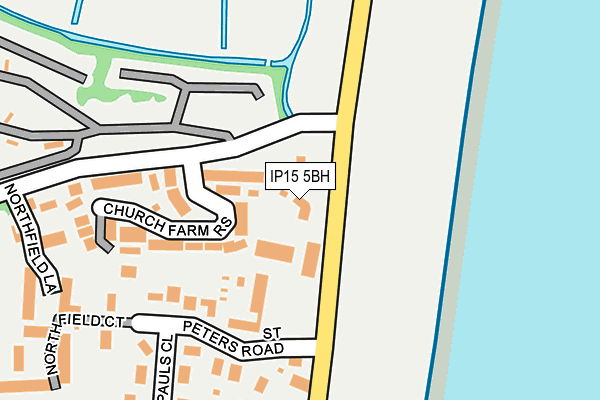 IP15 5BH map - OS OpenMap – Local (Ordnance Survey)