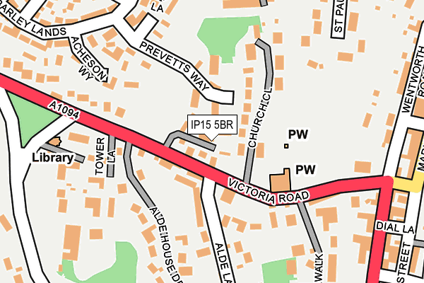 IP15 5BR map - OS OpenMap – Local (Ordnance Survey)