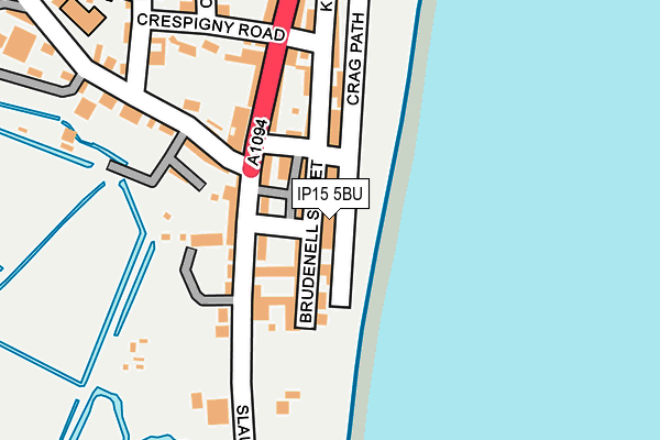IP15 5BU map - OS OpenMap – Local (Ordnance Survey)