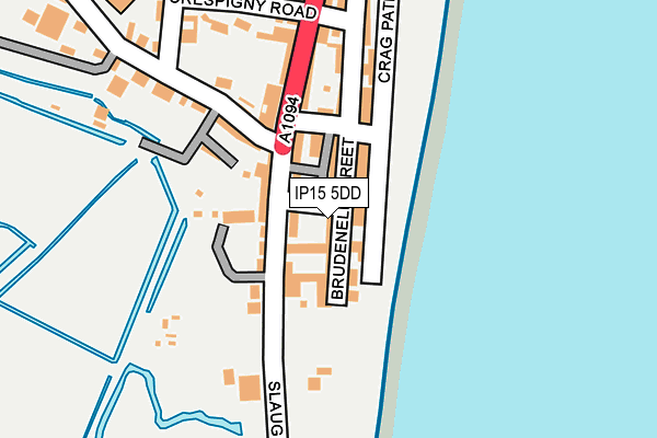 IP15 5DD map - OS OpenMap – Local (Ordnance Survey)