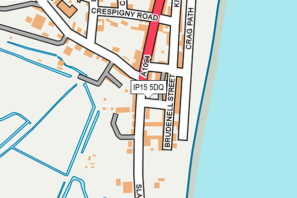 IP15 5DQ map - OS OpenMap – Local (Ordnance Survey)