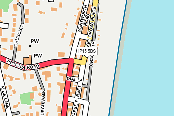 IP15 5DS map - OS OpenMap – Local (Ordnance Survey)