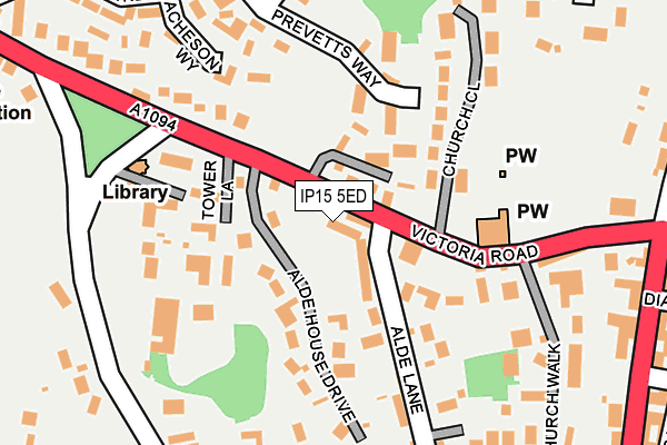 IP15 5ED map - OS OpenMap – Local (Ordnance Survey)