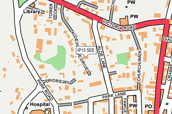 IP15 5EE map - OS OpenMap – Local (Ordnance Survey)