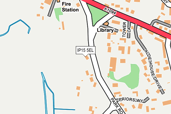 IP15 5EL map - OS OpenMap – Local (Ordnance Survey)