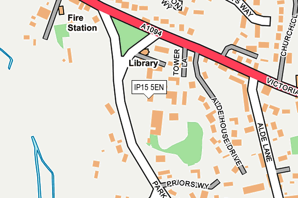 IP15 5EN map - OS OpenMap – Local (Ordnance Survey)