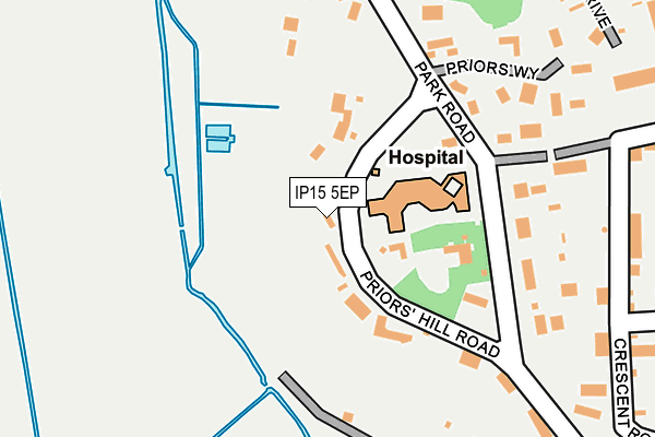IP15 5EP map - OS OpenMap – Local (Ordnance Survey)