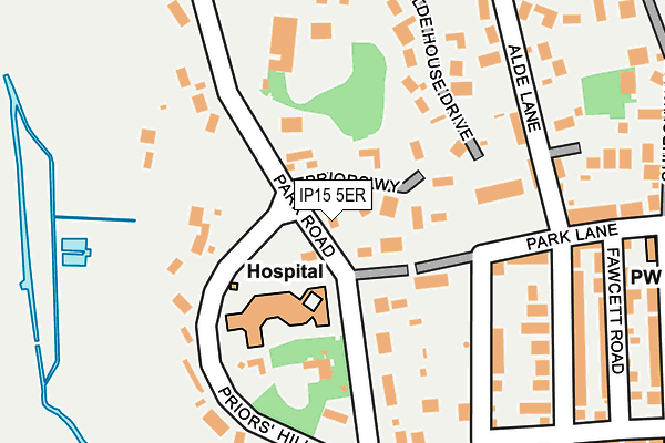 IP15 5ER map - OS OpenMap – Local (Ordnance Survey)