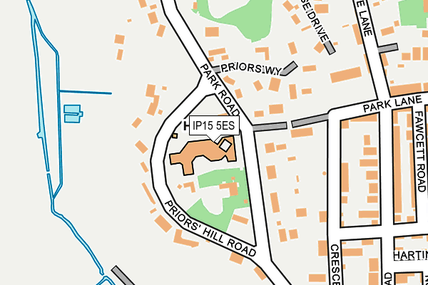 IP15 5ES map - OS OpenMap – Local (Ordnance Survey)