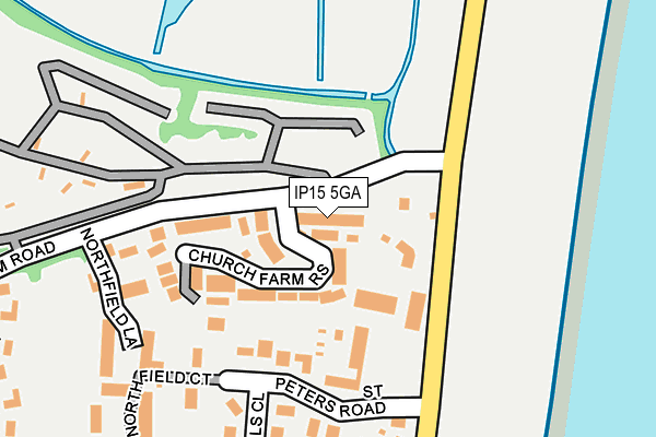 IP15 5GA map - OS OpenMap – Local (Ordnance Survey)