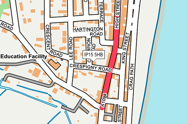 IP15 5HB map - OS OpenMap – Local (Ordnance Survey)