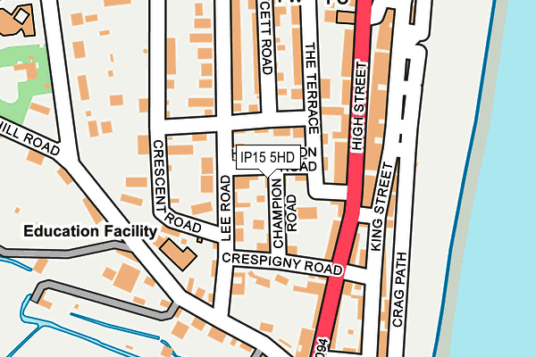 IP15 5HD map - OS OpenMap – Local (Ordnance Survey)