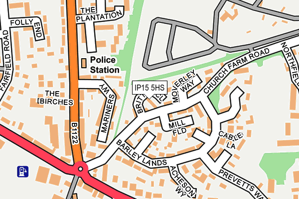 IP15 5HS map - OS OpenMap – Local (Ordnance Survey)