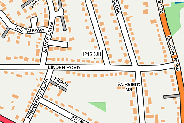 IP15 5JH map - OS OpenMap – Local (Ordnance Survey)