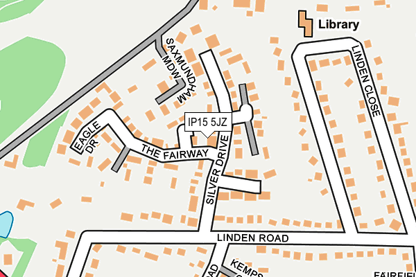 IP15 5JZ map - OS OpenMap – Local (Ordnance Survey)