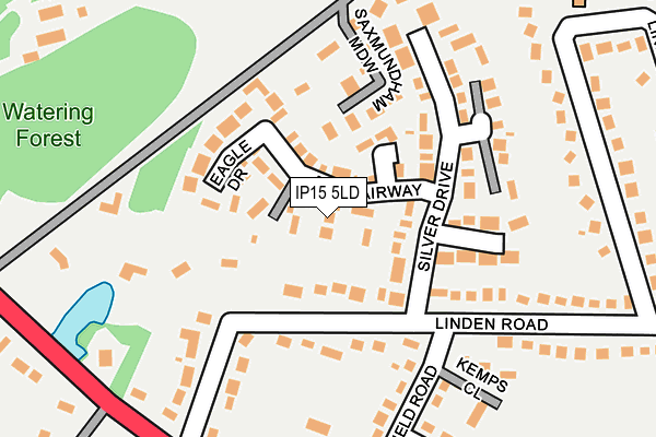 IP15 5LD map - OS OpenMap – Local (Ordnance Survey)
