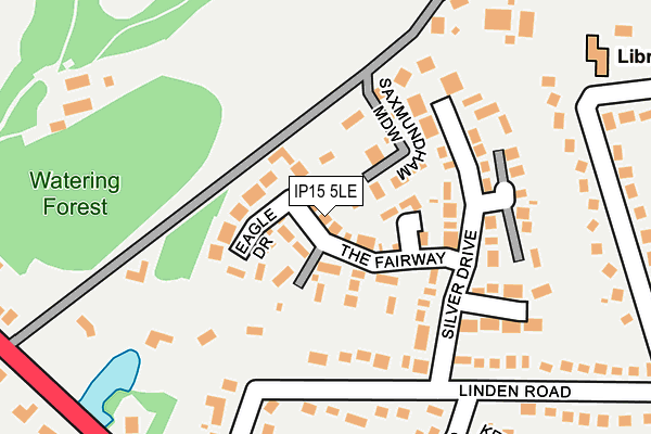IP15 5LE map - OS OpenMap – Local (Ordnance Survey)