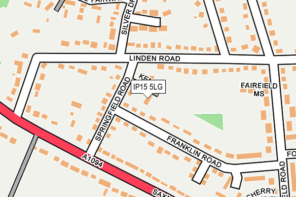 IP15 5LG map - OS OpenMap – Local (Ordnance Survey)