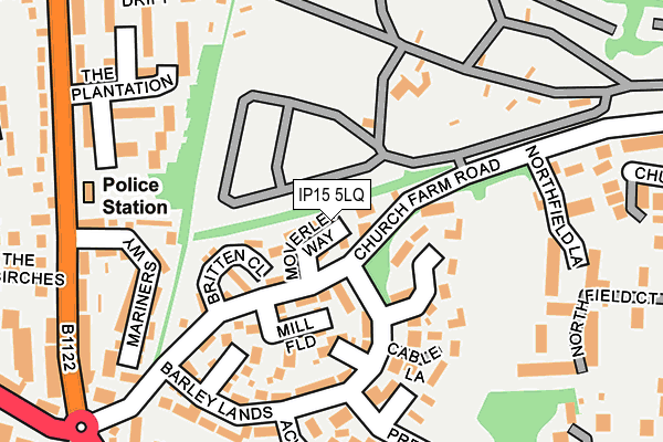 IP15 5LQ map - OS OpenMap – Local (Ordnance Survey)