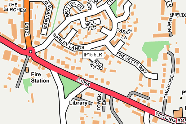 IP15 5LR map - OS OpenMap – Local (Ordnance Survey)