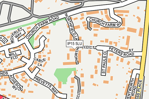 IP15 5LU map - OS OpenMap – Local (Ordnance Survey)