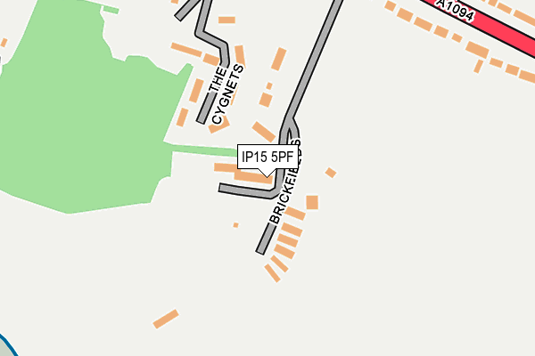 IP15 5PF map - OS OpenMap – Local (Ordnance Survey)