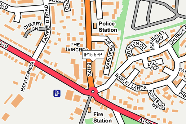 IP15 5PP map - OS OpenMap – Local (Ordnance Survey)