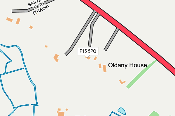 IP15 5PQ map - OS OpenMap – Local (Ordnance Survey)