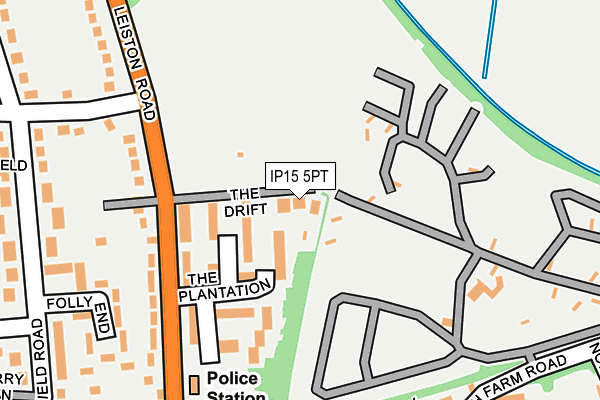 IP15 5PT map - OS OpenMap – Local (Ordnance Survey)