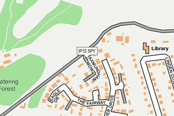 IP15 5PY map - OS OpenMap – Local (Ordnance Survey)
