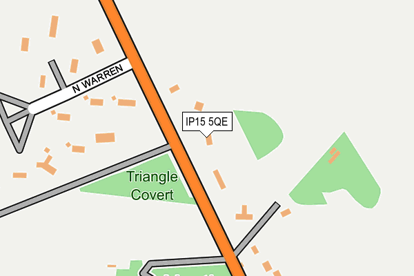 IP15 5QE map - OS OpenMap – Local (Ordnance Survey)