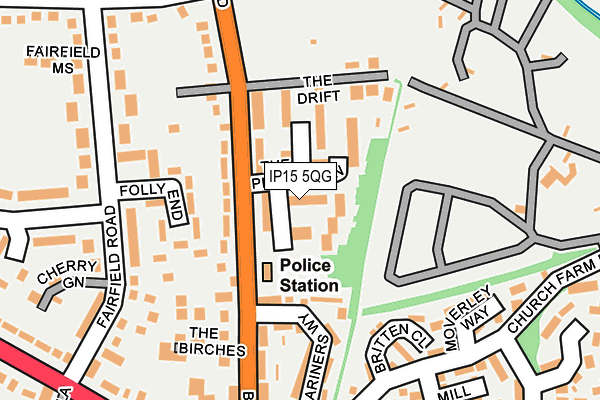 IP15 5QG map - OS OpenMap – Local (Ordnance Survey)