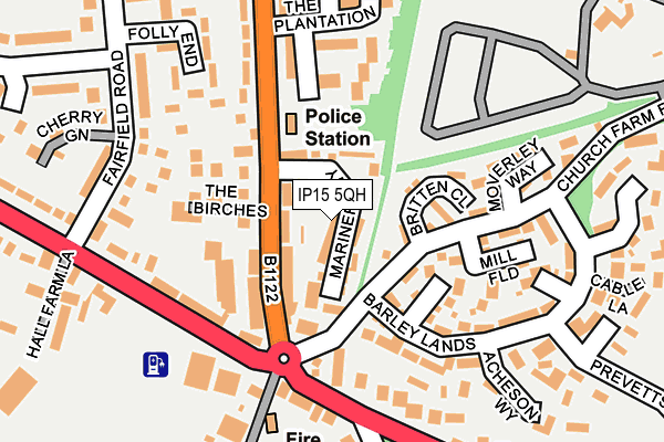 IP15 5QH map - OS OpenMap – Local (Ordnance Survey)