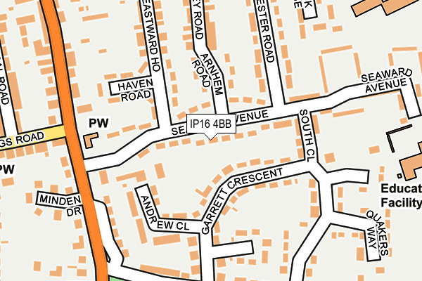 IP16 4BB map - OS OpenMap – Local (Ordnance Survey)