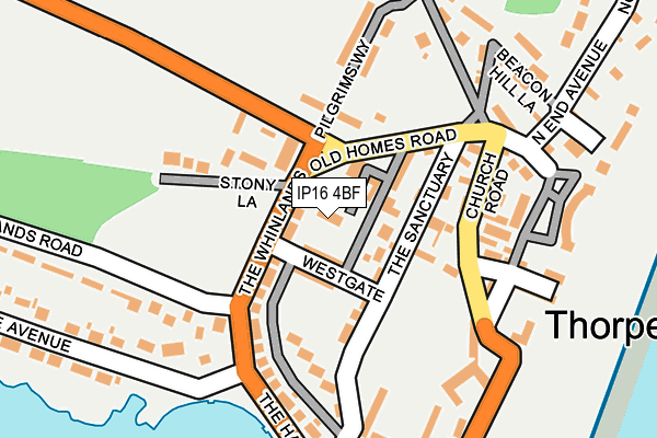 IP16 4BF map - OS OpenMap – Local (Ordnance Survey)