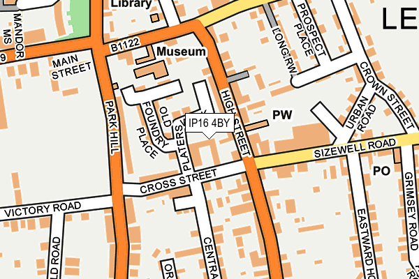 IP16 4BY map - OS OpenMap – Local (Ordnance Survey)
