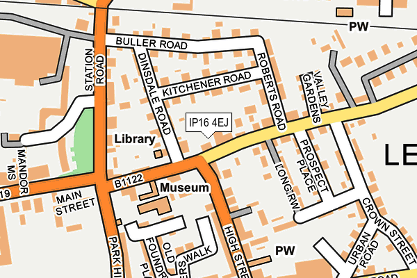 IP16 4EJ map - OS OpenMap – Local (Ordnance Survey)