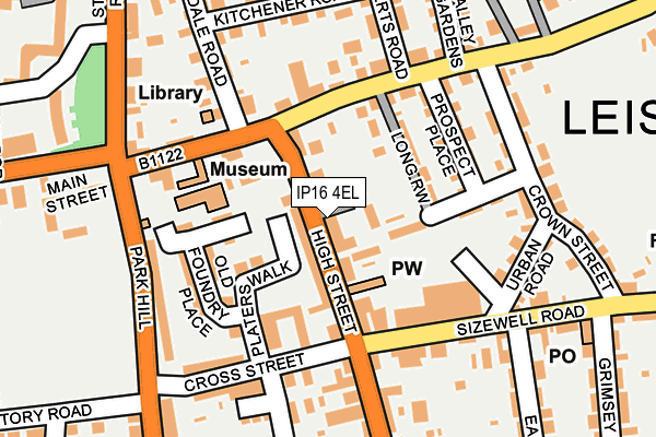 Map of CREATIVE LEISTON C.I.C. at local scale