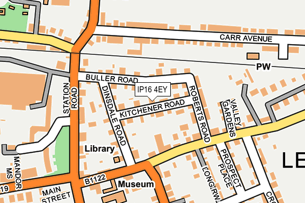 IP16 4EY map - OS OpenMap – Local (Ordnance Survey)