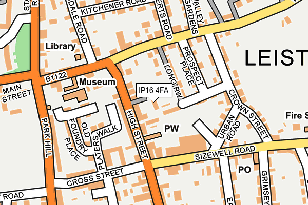 IP16 4FA map - OS OpenMap – Local (Ordnance Survey)