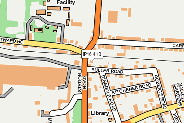 IP16 4HB map - OS OpenMap – Local (Ordnance Survey)