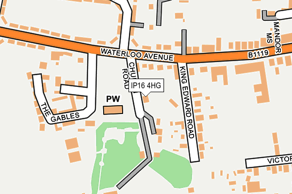 IP16 4HG map - OS OpenMap – Local (Ordnance Survey)