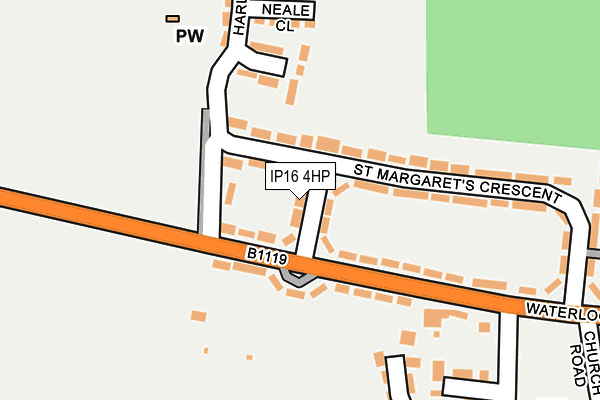 IP16 4HP map - OS OpenMap – Local (Ordnance Survey)