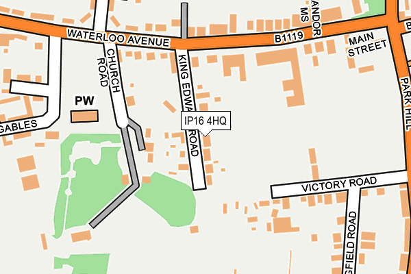IP16 4HQ map - OS OpenMap – Local (Ordnance Survey)