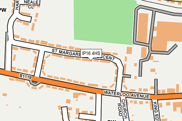 IP16 4HS map - OS OpenMap – Local (Ordnance Survey)