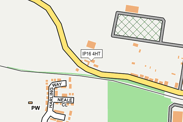 IP16 4HT map - OS OpenMap – Local (Ordnance Survey)