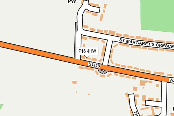 IP16 4HW map - OS OpenMap – Local (Ordnance Survey)