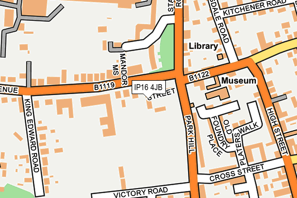 IP16 4JB map - OS OpenMap – Local (Ordnance Survey)