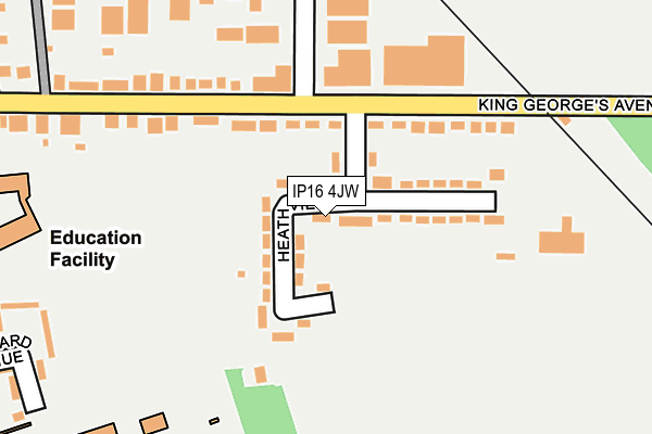 IP16 4JW map - OS OpenMap – Local (Ordnance Survey)